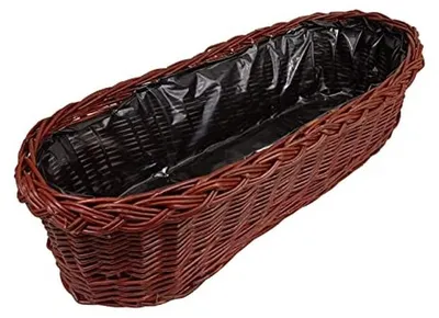 Immagine prodotto di Vaso in vimini per piante, 90 x 22 cm, altezza 12 cm