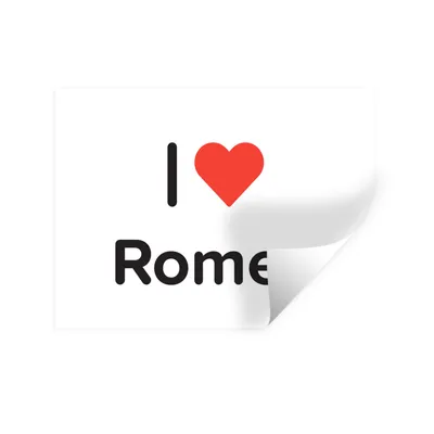 Produktbild von MuchoWow® Wandtattoo Wandsticker Wandaufkleber Ich liebe - Romee - Mädchen 80x60 cm Selbstklebend und Repositionierbar - Faltenfrei