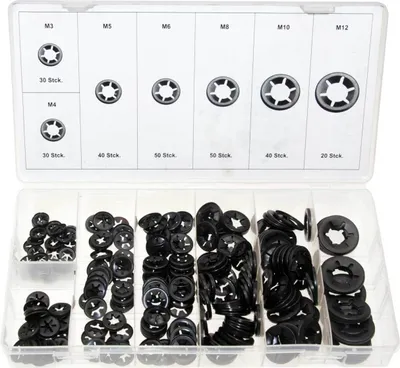 Produktbild von Sicherungsscheiben / Sicherungsring Sortimentskasten div. Größen M3-M12 260-tlg.