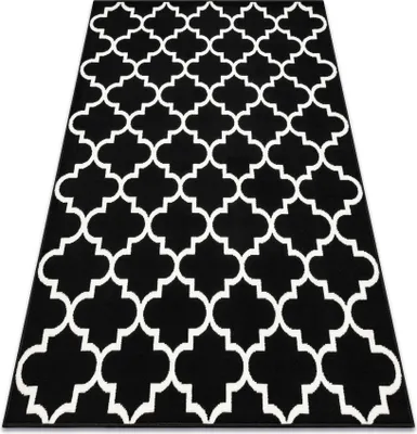 Zdjęcie produktu dla Dywan BCF Morad TRELIS koniczyna marokańska - czarny 120x170 cm
