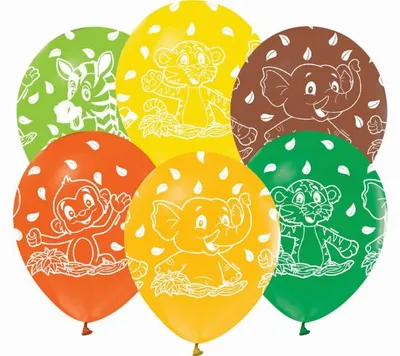 Produktbild von GoDan Safari Motiv Luftballons Set 5 Stück für Kindergeburtstag ca. 30 cm