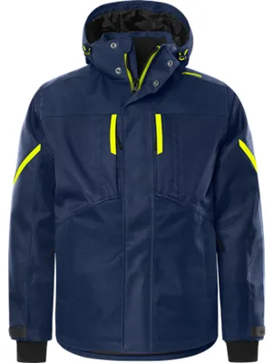 Image de Fristads Veste d'hiver Airtech® 4058 GTC Marine/Vigilance-Jaune XL