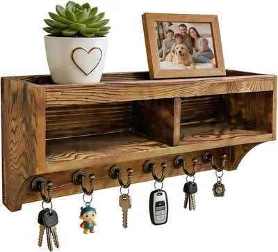Schlüsselhalter mit zwei Fächern, Wandmontage