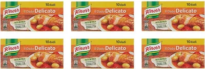 Produktbild von 6x knorr Delicato dado brodo Suppenwürfel Brühe sanft reich an Geschmack 10 pz