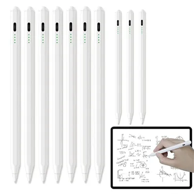 Produktbild von ZELURXX 10er Set Aktive Eingabestifte für iPad mit POM-Spitze, Neigungserkennung, Palm-Rejection, Magnetbefestigung und USB-C