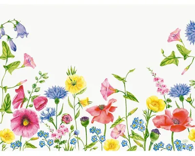 Produktbild von Duni 210283, Rechteck, Mehrfarbig, Abbildung, Papier, Blumenmuster, Junge/Mädchen