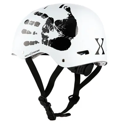 Produktbild von Nils Extreme Fahrradhelm für Erwache - Skaterhelm mit Größenanpassung - Stadthelm für Fahrrad und Roller - Weiß - L - MTW03