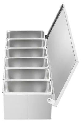 Immagine prodotto di Organizzatore per spezie, acciaio inossidabile, 6 scomparti, argento