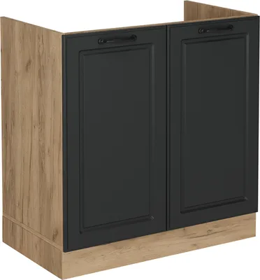 Produktbild von Spülenunterschrank Vicco R-Line Anthrazit Landhaus 80 cm ohne Arbeitsplatte, Model 53673