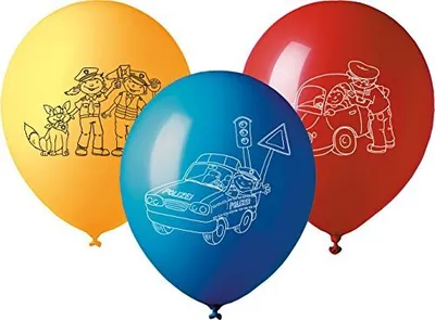 Produktbild von 5 Luftballons * POLIZEI * für Mottoparty und Kindergeburtstag