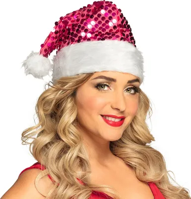 Produktbild von Weihnachtsmütze "Pailletten" | Pink