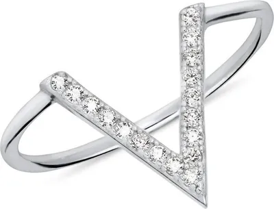 Produktbild von Ring V Sterlingsilber Zirkonia (Größe: 54mm)