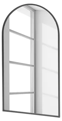Produktbild von home24 Spiegel - Halbrund - Metall - Schwarz