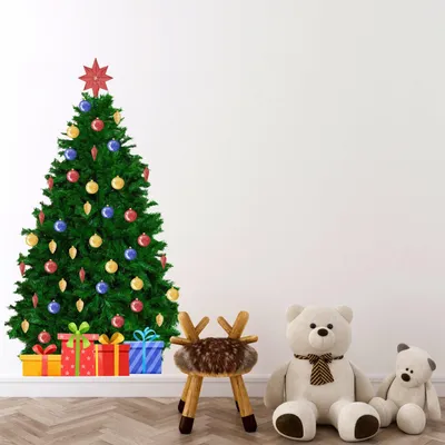 großer grüner Weihnachtsbaum – Decords Wandtattoo, Produktansicht 1