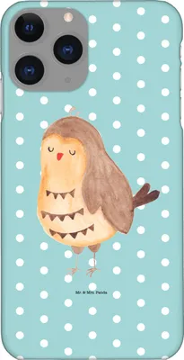 Produktbild von Mr. & Mrs. Panda Iphone 11 Pro Handyhülle Eule Zufrieden - Türkis Pastell - Geschenk, Hochzeitstag, Romantisch, Premium Kunststoff, Owl, Liebe Spruch, Handy Case