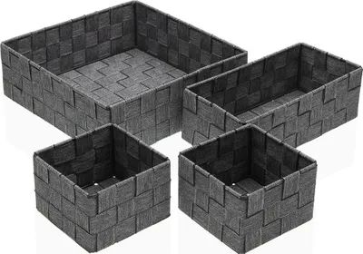 Productafbeelding van Korb-Set Versa, strolook, polypropyleen, maïsvezel, 26 x 8,5 x 26 cm