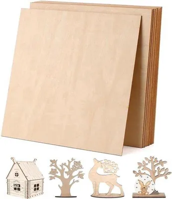 Productafbeelding van Multiplexplaat 40x40 cm - 3 mm dik - 30 stuks - voor laserprojecten, hobby en modelbouw