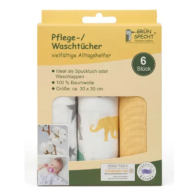 Immagine prodotto di 6 panni per la cura/lavaggio 30x30cm - mango