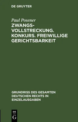 Produktbild von Zwangsvollstreckung. Konkurs. Freiwillige Gerichtsbarkeit