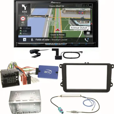 Produktbild von Pioneer AVIC-Z830DAB Bluetooth DAB+ Einbauset für Golf 5 6 Passat 3C B7 Touran