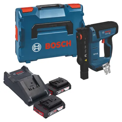 Produktbild von Bosch GTH 18V-14 Akku Holzklammerer 18 V 10,6 x 6 - 14 mm Brushless + 2x Akku 2,0 Ah + Ladegerät + L-Boxx