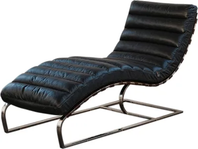 Produktbild von KAWOLA Relaxliege SIRY Polsterliege Leder schwarz