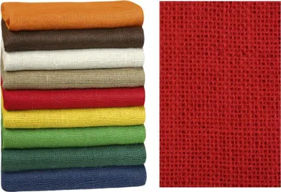 Obrázok produktu pre Dekoračná jutová plachta - 1,3 m x 3 m - červená