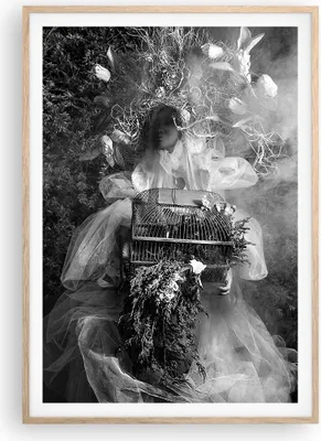Produktbild von Gerahmtes Poster - Rahmen in heller Eiche - Retro Vintage Frau - 70x100 cm - Wand Bild - Wanddeko - Wandbilder - Kunstposter - Wandposter - Bilderrahmen - Bilder - Kunstdruck - P2NPA70x100-4940