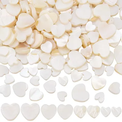 Produktbild von Set mit 190 natürlichen Muschelperlen für Schmuck