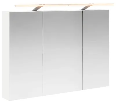 Zdjęcie produktu dla Szafka z lustrem do łazienki z półką Biały 100 x 14,5 x 70 cm