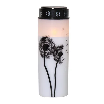 Produktbild von Star Trading LED Kerze Grabkerze Pusteblumen 6/18h Timer 7x21cm bis 2500h