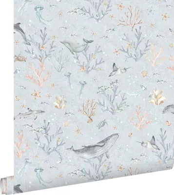 Produktbild von ESTAhome Tapete Unterwasserwelt Blau 50 x 900 cm
