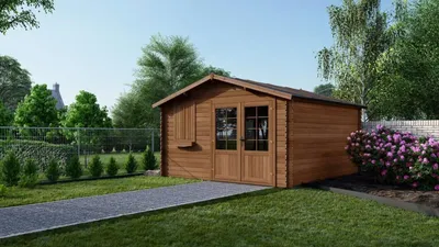 Immagine prodotto di Casetta da giardino in legno - 16m2 - 4x4m - impregnata - 28mm - colore: marrone