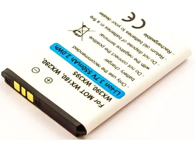 Produktbild von Akku für Motorola Gleam Li-Ion 3,7 Volt 500 mAh schwarz.