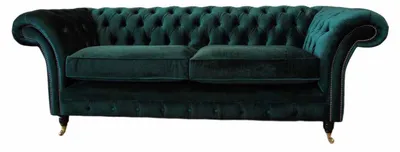 Immagine prodotto di Tappezzeria Chesterfield divano a 3 posti in tessuto divano a tre posti in velluto