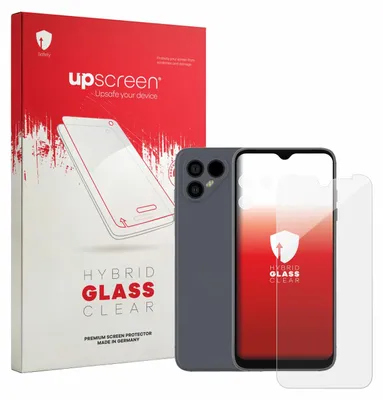 Produktbild von upscreen Schutzglas für Fairphone 4 (Display+Kamera) Schutzfolie Panzer Folie Glas Display Schutz klar