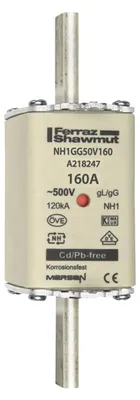Produktbild von Mersen NH-Sicherungseinsatz SF Gr.1 gG 160A/500V KM NH1GG50V160