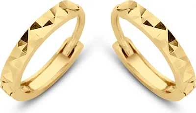 Produktbild von Creolen Klappcreolen echt Gold 585 (14kt) diamantiert