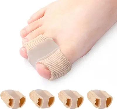 Produktbild von Zehenspreizer 4 Stück, Silikon, 2 Schlaufen, für Hallux Valgus