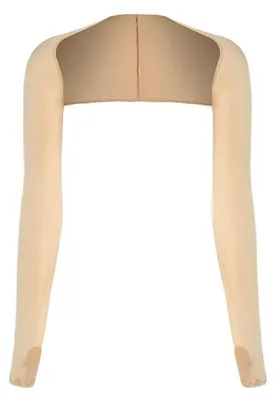 Immagine prodotto di Set di 3 bracciali protettivi anti-UV per donna, in tessuto traspirante per l'inverno, con fori per le dita, color beige