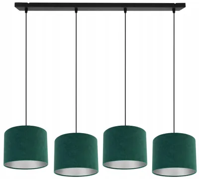 Produktbild von Hängelampe, Deckenleuchter, Chrom, Samtlampenschirm