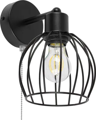 Produktbild von Schwarze Wandlampe Zugschalter SHWAND-KU-OST1010SC Wandleuchte