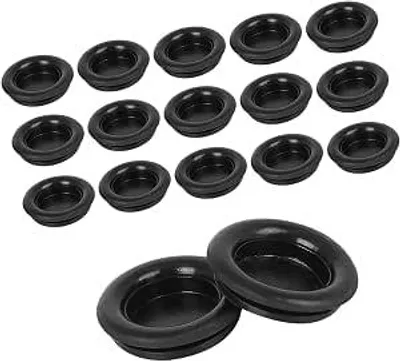 Produktbild von Kabeldoorvoer Set 60 Stück 16 mm Rubber schwarz – Eenzijdige Kabelbescherming – Doorvoertule für Montage