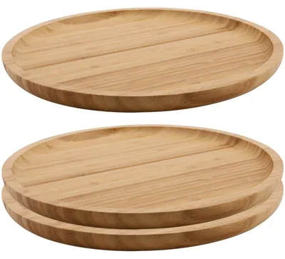 Produktbild von Set von 3 runden Bambus-Pflanzenschalen 30 cm