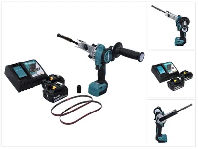 Obrázek produktu pro Makita DBS 180 RG akumulátorový pásový pilník 18 V 9 x 533 mm bez kartáčů + 2x akumulátor 6,0 Ah + nabíječka