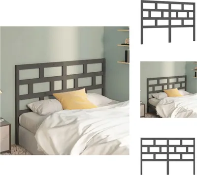 Immagine prodotto di vidaXL Testiera grigia 156x4x100 cm in legno di pino massiccio - Testate e piedi