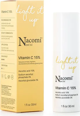 Produktbild von NACOMI Face Serum with 15% Vitamin C 30ml - Restores Radiance, Reduces Wrinkles, and Fights Acne