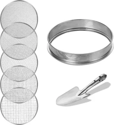 Produktbild von Famanu 5-in-1 Gartensieb mit 5 austauschbaren Siebeinsätzen - 30 cm Durchmesser
