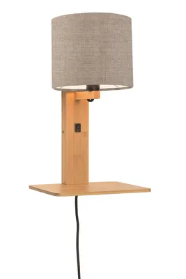 Immagine prodotto di GOOD&MOJO - Lampada da parete Andes - Bambù/Taupe - 19x24x36cm