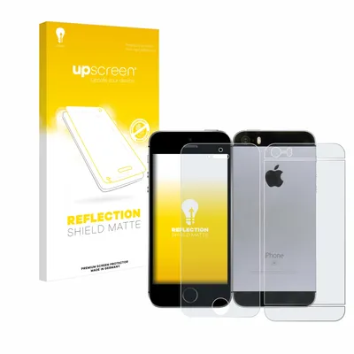 Produktbild von upscreen Schutzfolie für Apple iPhone SE 2016 (Display+Rückseite) Displayschutz Displayschutzfolie Folie Matt Entspiegelungsfolie